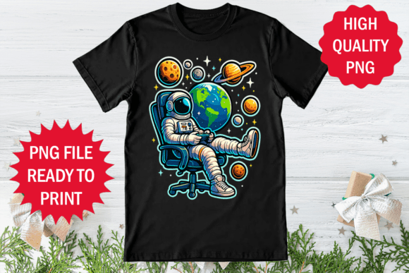 Astronaut Playing Games Astronomy Shirt Graphics