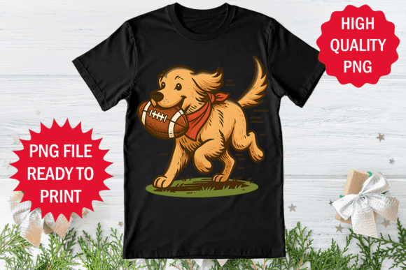 Football and Dog Lover Design T-Shirt Graphics