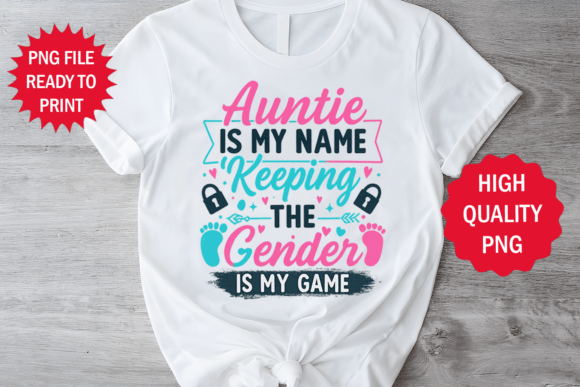 Funny Auntie is My Name Design Art Shirt