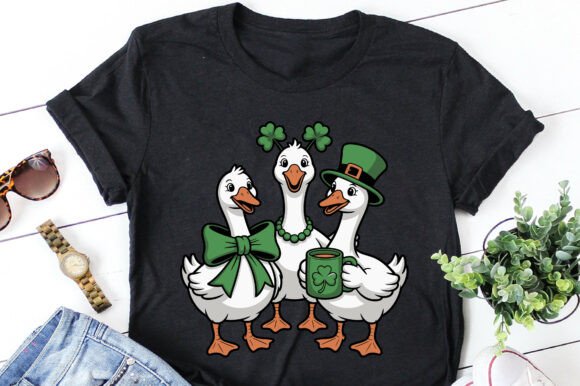 Funny Silly Goose St Patrick’s Day Graphics for T-Shirt Designs