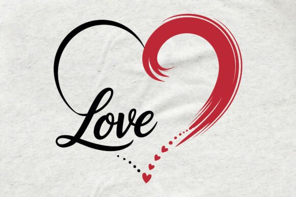 Love Heart Valentine’s Day Graphics for T-Shirt Designs
