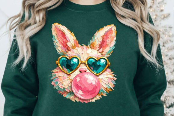 Preppy Painted Bunny for Easter Graphics