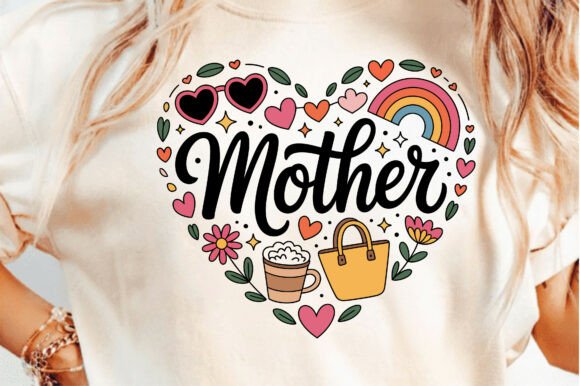 Retro Mothers Day Mama Mom Heart Png Svg