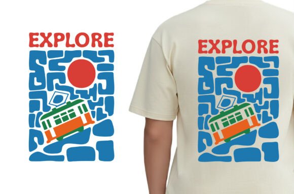 Retro Style Explore Travel SVG T-shirt Graphics