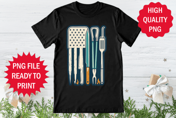 USA Flag Style BBQ Smoke Tools Graphics