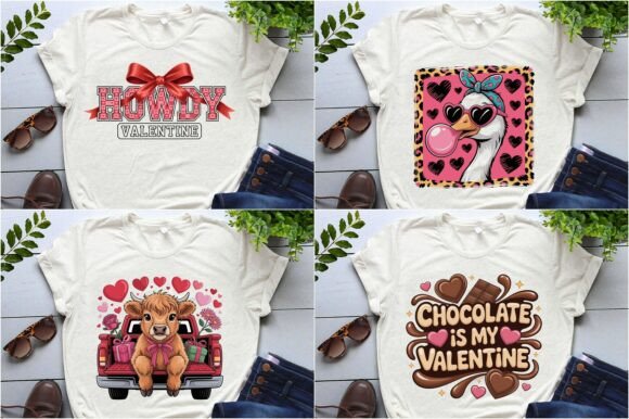 Valentine’s Day T-Shirt Design PNG: Graphics for Handmade T-Shirt Designs